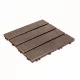 WPC padlóburkolat - 4 léces - 30 x 30 cm - fekete - 11 db / csomag