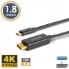 Type-C - DisplayPort kábel - 1.4 - 4K - 1,8 m
