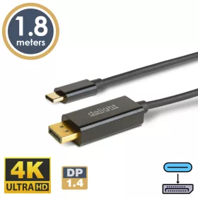 Type-C - DisplayPort kábel - 1.4 - 4K - 1,8 m