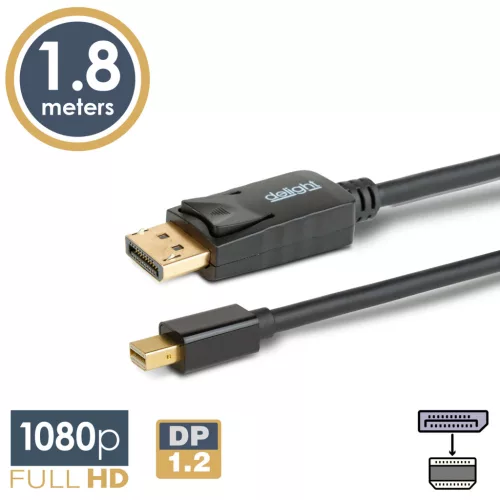 DisplayPort - Mini Displayport kábel - 1.2 - 1080P - 1,8 m