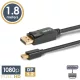 DisplayPort - Mini Displayport kábel - 1.2 - 1080P - 1,8 m