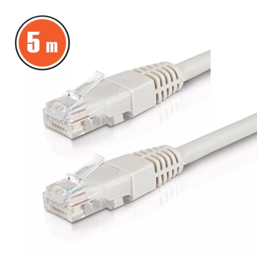Patch kábel - UTP - CAT6 - CCA - 5 m - szürke
