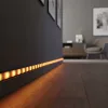 LED aluminium profil sín - 1000 x 17 x 8 mm - U profil - fekete