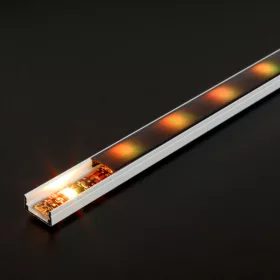   LED aluminium profil sín - 2000 x 17 x 8 mm - U profil - fehér