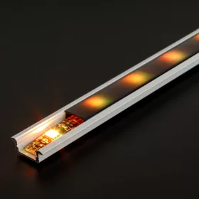   LED aluminium profil sín - 1000 x 23(17) x 8 mm - süllyeszthető U profil - fehér