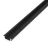 LED aluminium profil sín - 2000 x 23(17) x 8 mm - süllyeszthető U profil - fekete