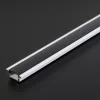 LED aluminium profil sín - 2000 x 23(17) x 8 mm - süllyeszthető U profil - fehér