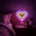 Neon LED lámpa - színes szív - 3 x AA + USB - 25,2 x 1,6 x 23 cm