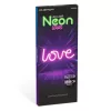 Neon LED lámpa - rózsaszín "Love" - 3 x AA + USB - 34 x 1.6 x 12,5 cm