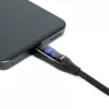 Adatkábel - Type-C / Type-C - teljesítmény kijelzéssel - fekete - 1 m - 3 A - 60W