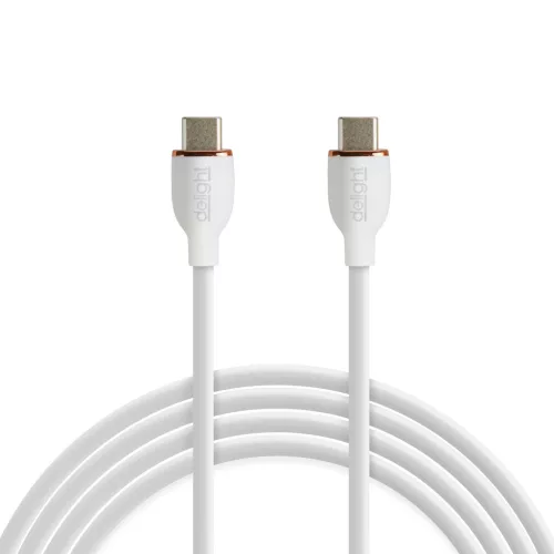Adatkábel - Type-C / Type-C - fehér - 1 m - 3 A - 60 W