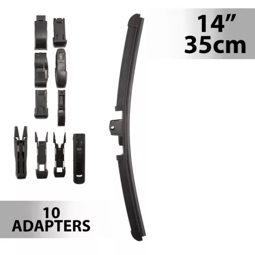 Ablaktörlő 14"/35 cm - 10 db adapterrel