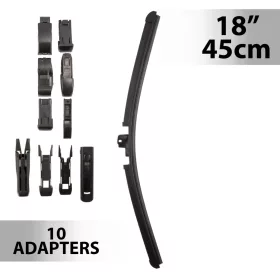 Ablaktörlő 18"/45 cm - 10 db adapterrel