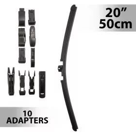 Ablaktörlő 20"/50 cm - 10 db adapterrel