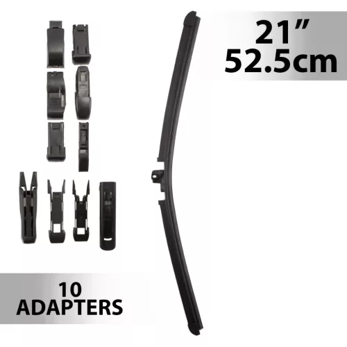 Ablaktörlő 21"/52,5 cm - 10 db adapterrel