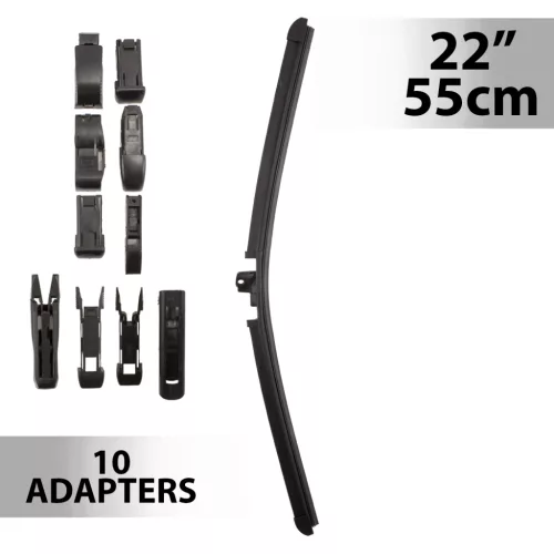 Ablaktörlő 22"/55 cm - 10 db adapterrel