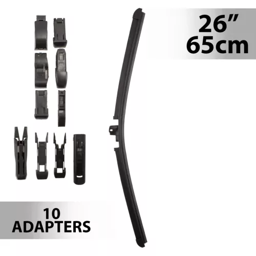 Ablaktörlő 26"/65 cm - 10 db adapterrel