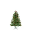 Műfenyő - 120 cm - PE / PVC - piros bogyóval