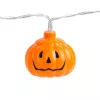 Halloween-i LED-es fényfüzér - tök - 12 LED - 2 x AA - 1,65 m