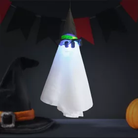   Halloween-i világító dekoráció - szellem - felakasztható - RGB LED - 70 x 50 cm