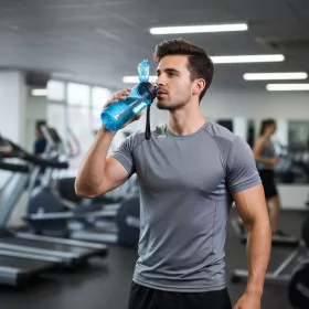 Sport kulacs - műanyag, átlátszó - 600 ml - 3 színben