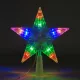 Karácsonyi LED-es csillag csúcsdísz - 10 LED - 15 cm - RGB - 2 x AA