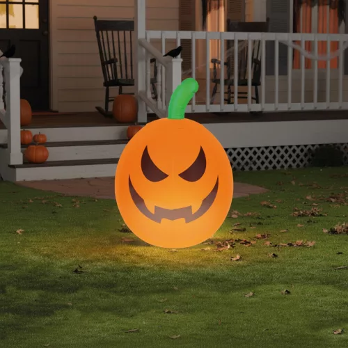 Felfújható RGB LED-es halloween-i tök - 40 cm