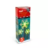 Karácsonyi lámpa - 5 LED - jégkristály - 34,5 cm - melegfehér - 3 X AA
