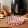 Air fryer sütőpapír - olaj nélküli sütőhöz - kockás, kör - 20 cm - 50 db / csomag
