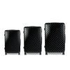 3 részes merevfalú bőrönd szett - fekete - 2x nagy, 1x kicsi (76+72+55cm) ABS++