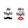 Konyhai kötény - "Mrs. Always Right" felirattal - 80 x 70 cm - 200 gsm