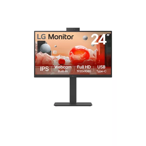 LG 24" 24BA850-B Full HD 100Hz Led Monitor Beépített WebKamerával