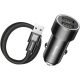 Baseus Small Screw 2xUSB autós töltő Type-C kábel