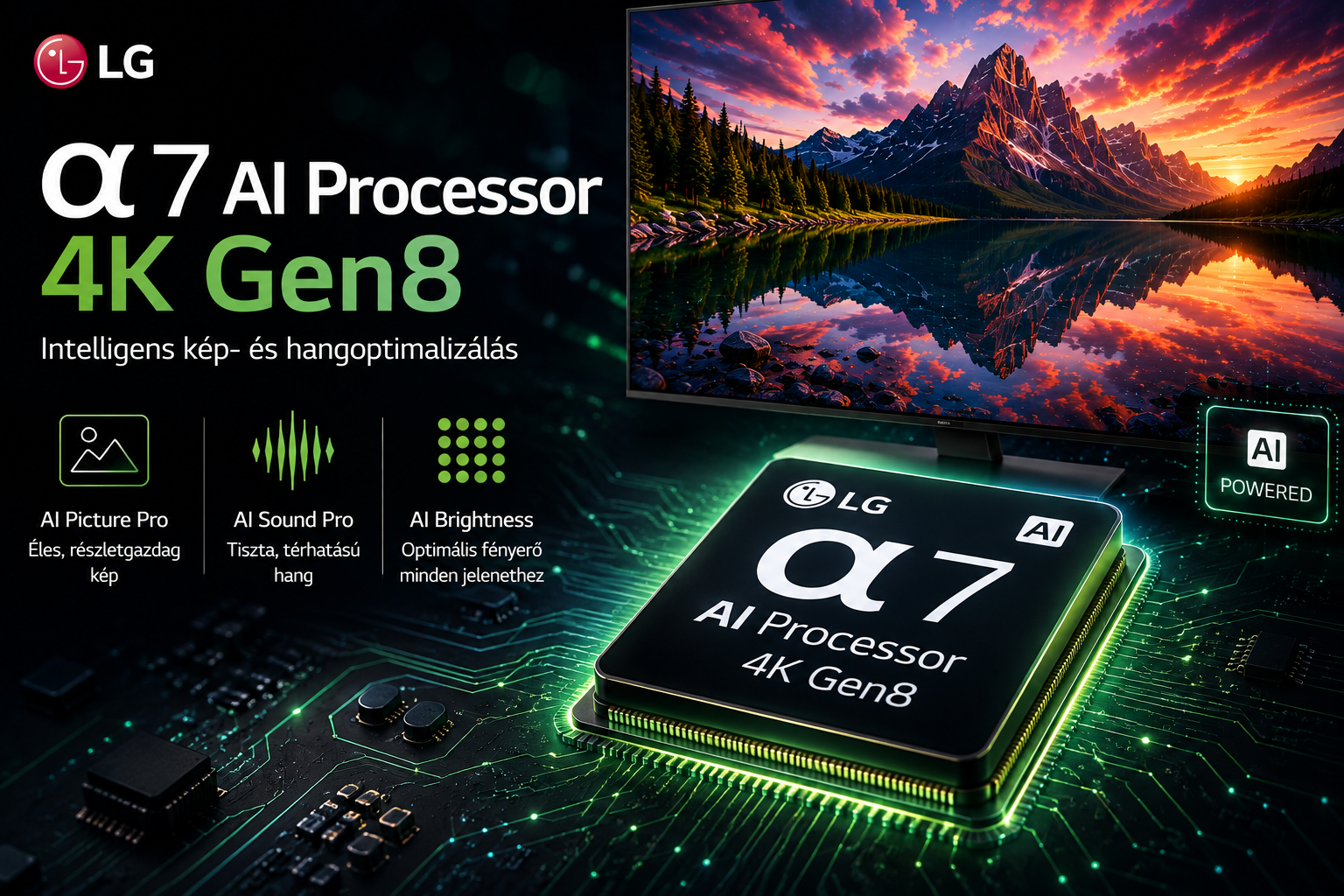 LG UA Alpha 7 AI Processzor Gen8
