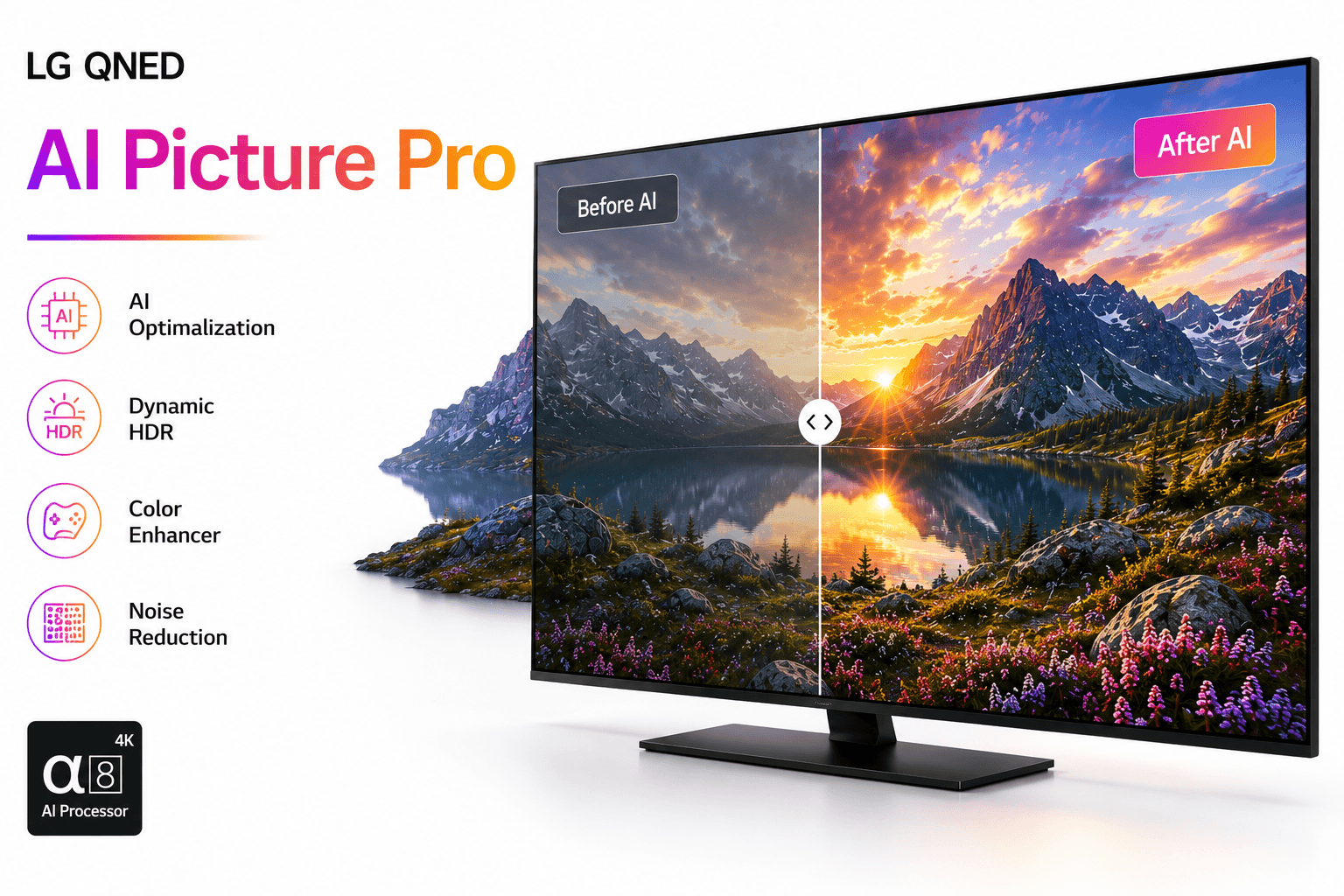 LG QNED AI Picture Pro képoptimalizálás