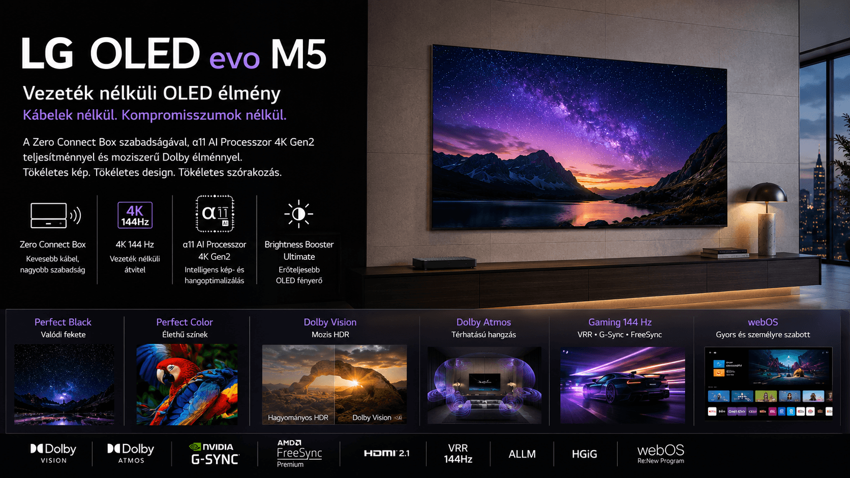 LG OLED evo M5 vezeték nélküli OLED televízió